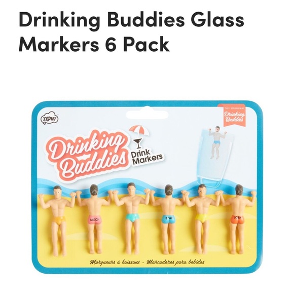 NWT The Original Drinking Buddies Drink Markers - Picture 1 of 4